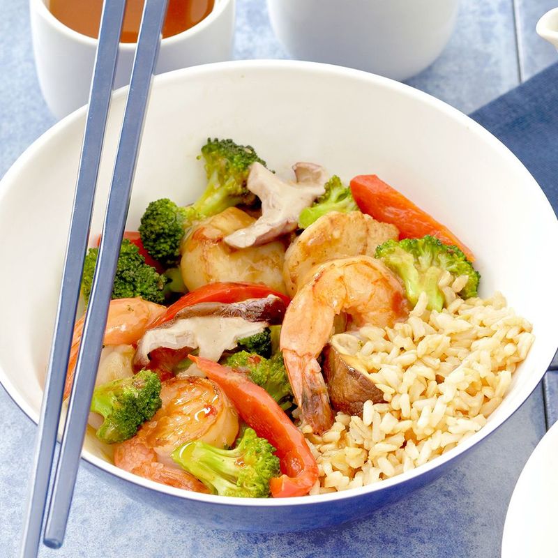 Shrimp and Scallop Vegetable Stir-Fry