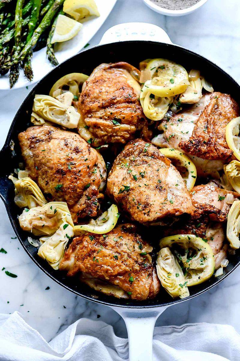 Lemon Chicken with Artichokes & Dill