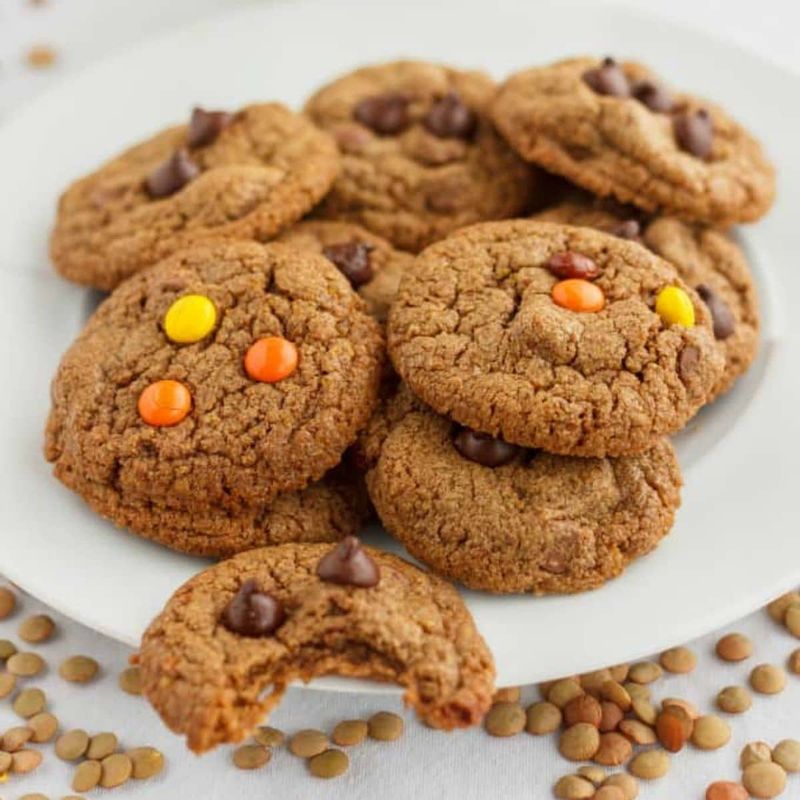 Lentil Chocolate Chip Cookies