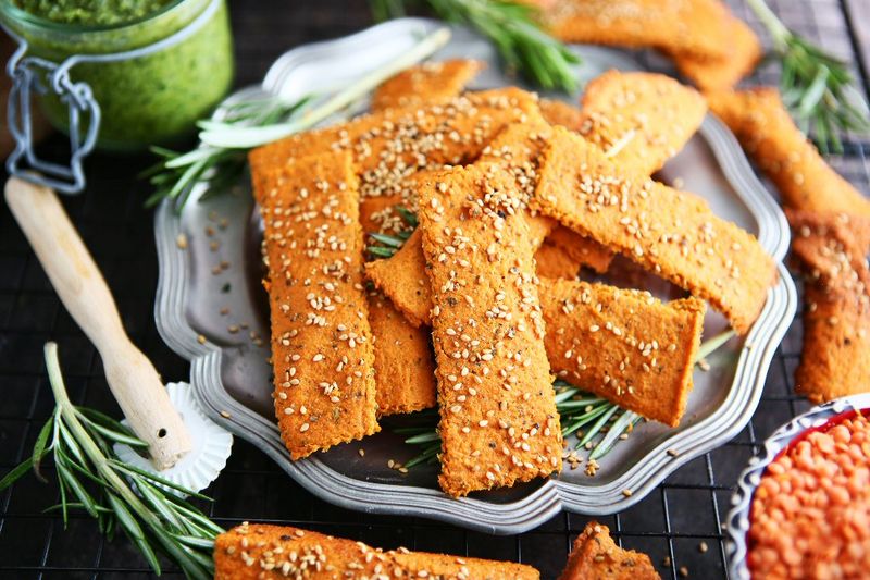 Crispy Lentil Crackers
