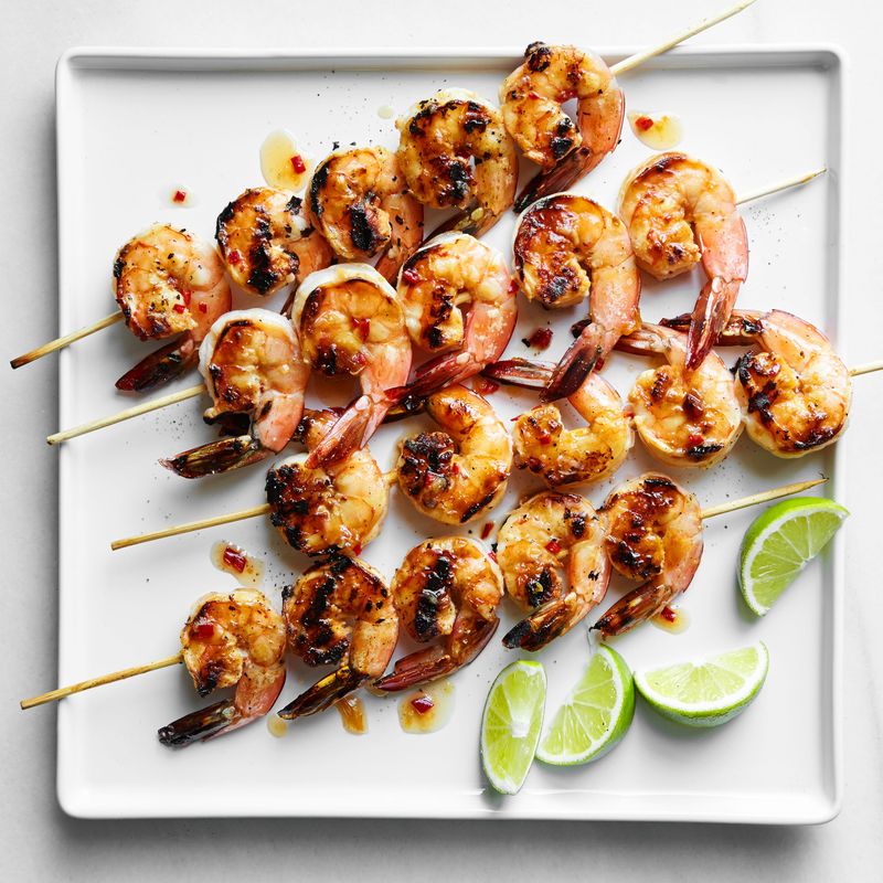 Tangy BBQ Grilled Prawns