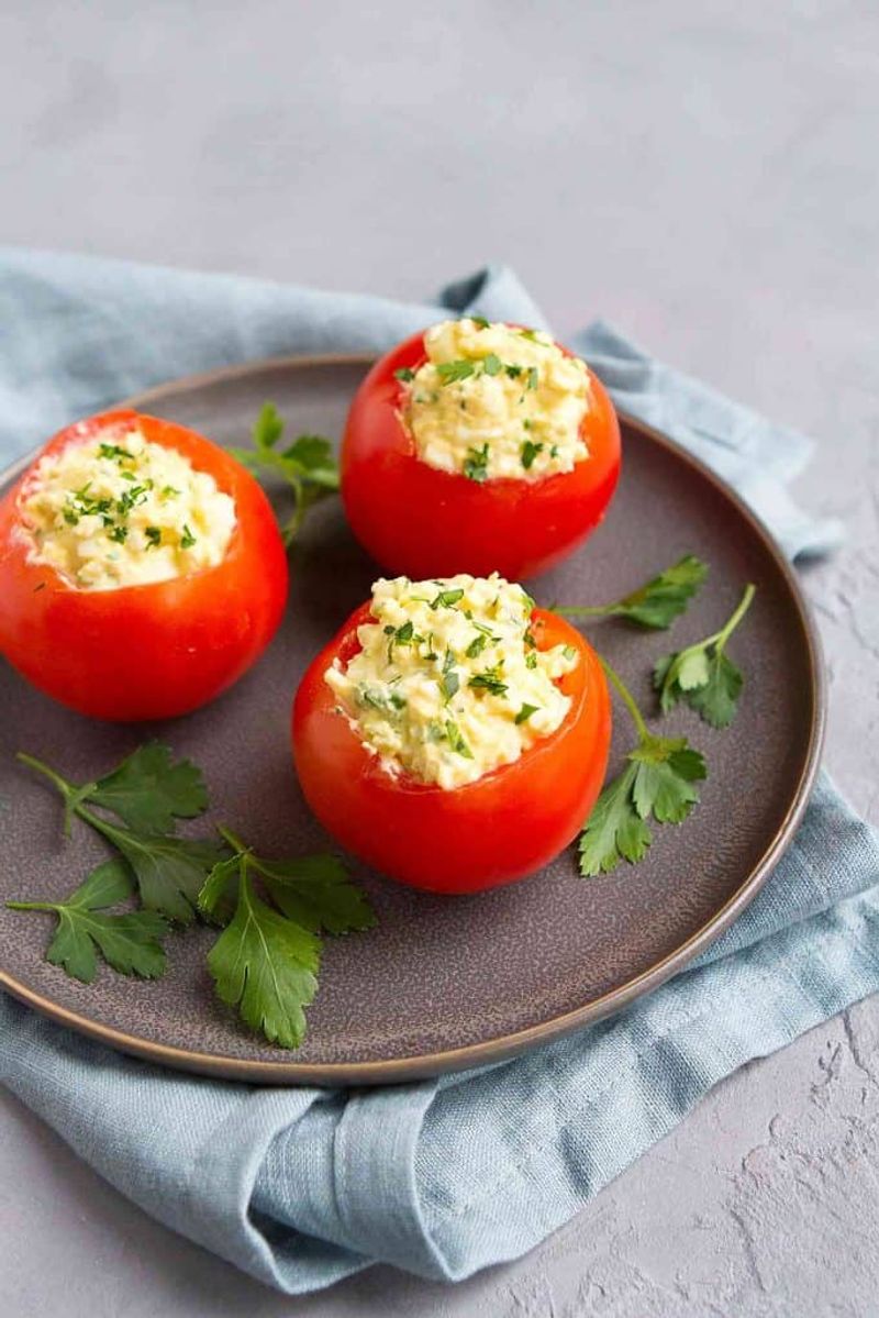 Egg Salad Stuffed Tomatoes