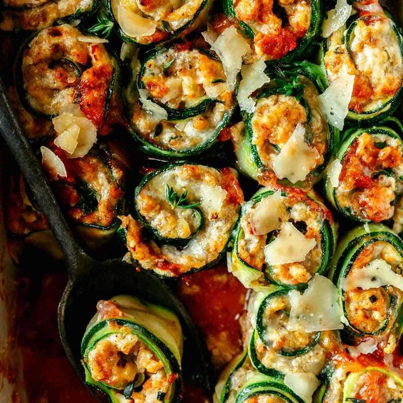 Zucchini Lasagna Roll-Ups