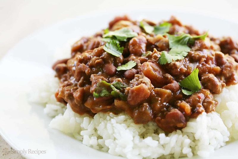 Canned Chili Over Rice
