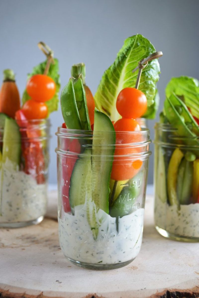 Veggie Cups with Dip