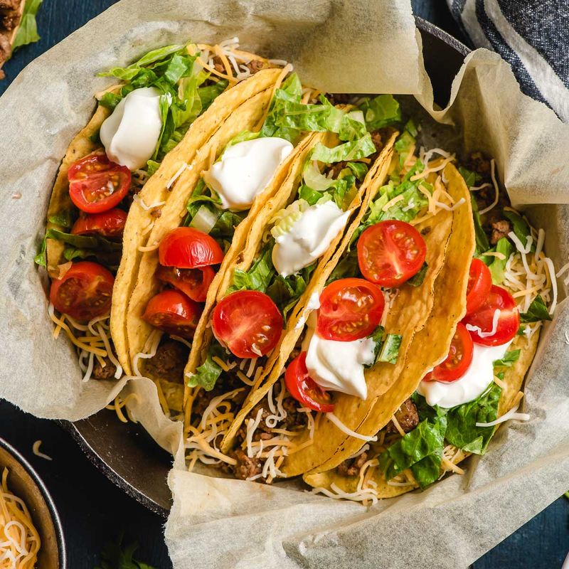 Hard Shell Tacos With Ground Beef