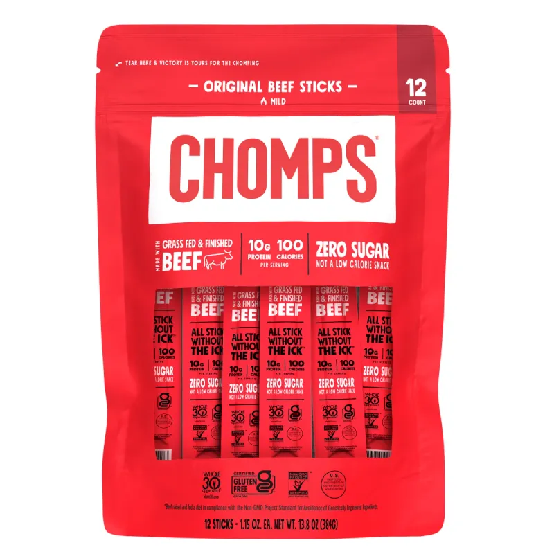 Chomps Grass-Fed Beef Sticks
