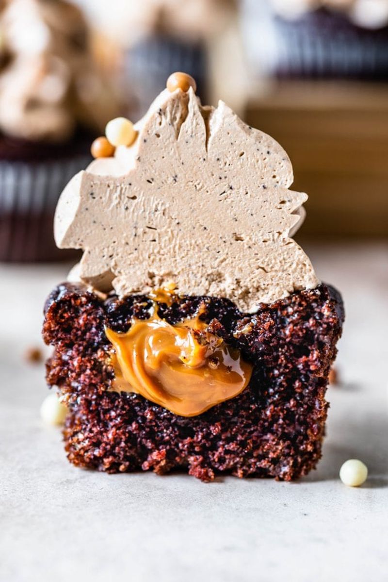 Dulce de Leche Mocha Cupcakes