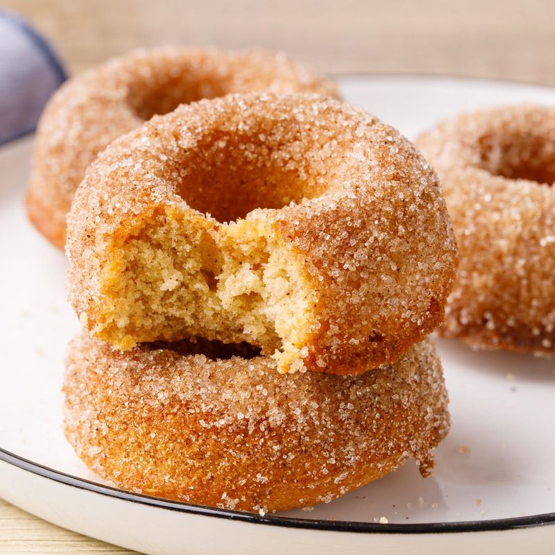 Spiced Applesauce Donuts