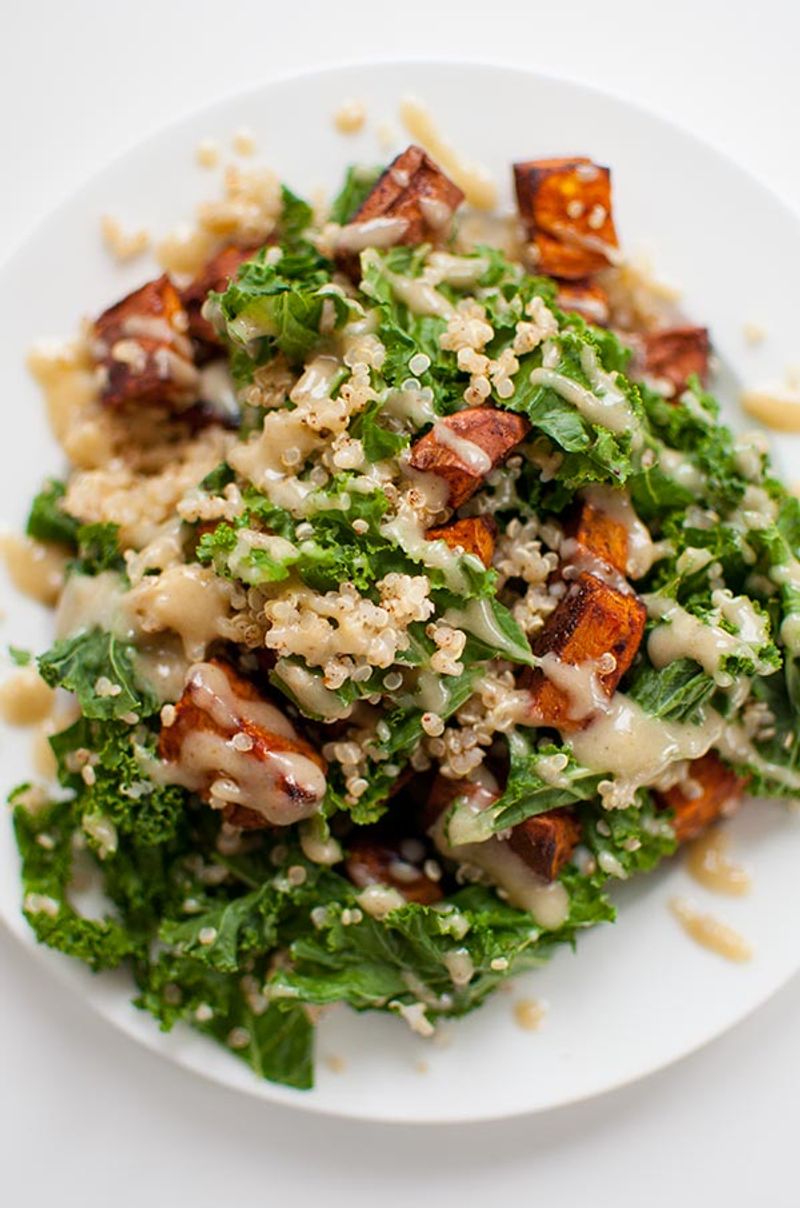 Sweet Potato Quinoa Kale Salad