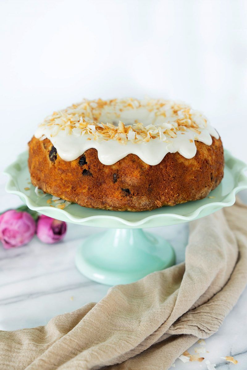 Carrot Bundt Cake with Crushed Pineapple and Cream Cheese Glaze