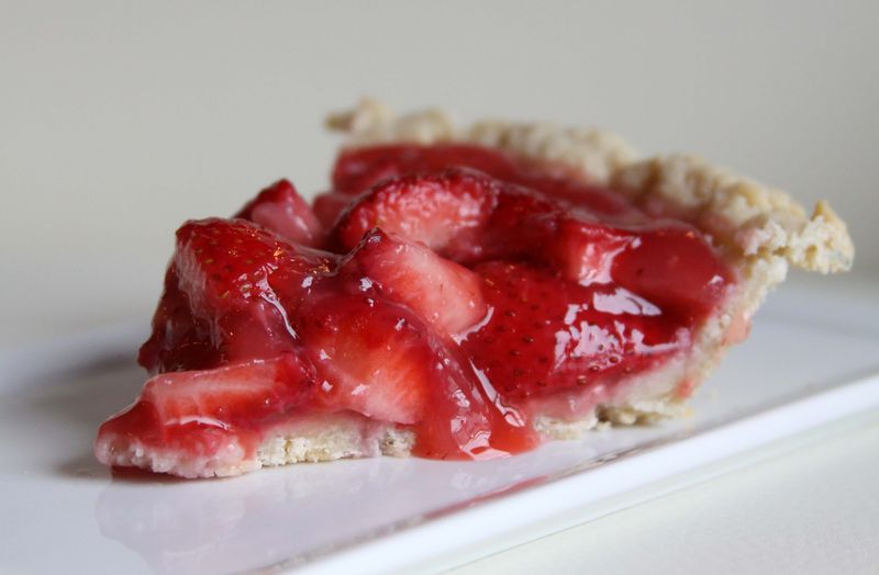 Artificial Strawberry Glaze Pie