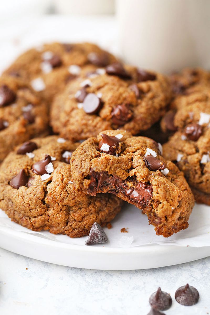 Flourless Almond Butter Chocolate Chip Cookies