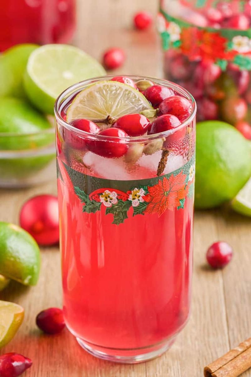 Cranberry Lime Sparkler