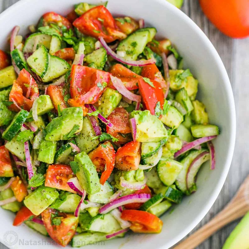 Cucumber-Tomato-Avocado Salad