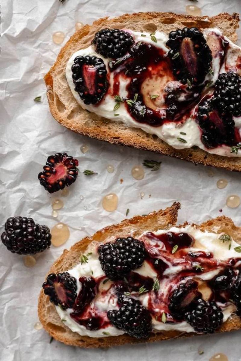 Smashed Berries with Greek Yogurt