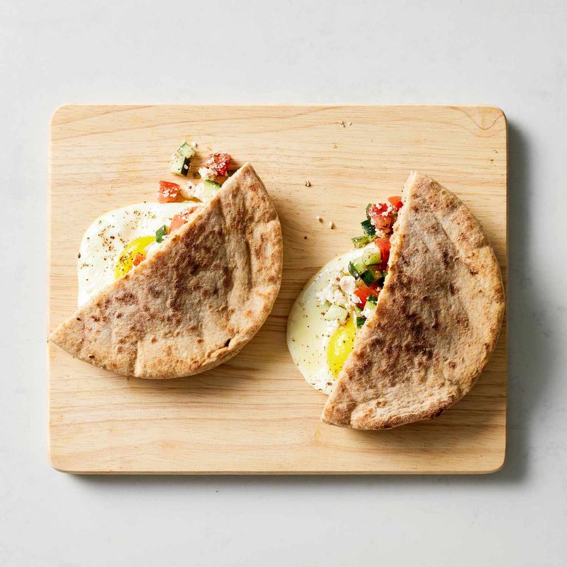 Egg, Tomato & Feta Breakfast Pita