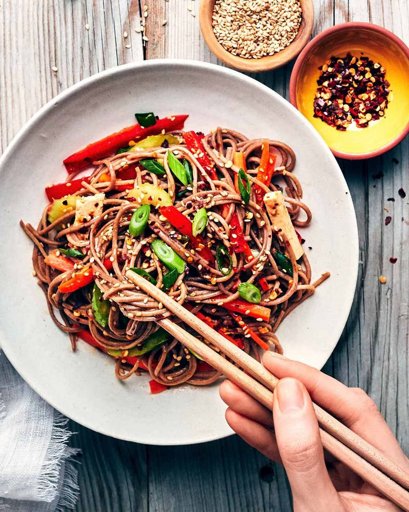 Soba Noodle Bowl with Sesame Dressing