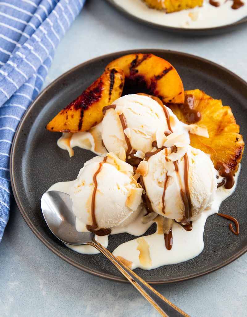 Grilled Pineapple Sundaes