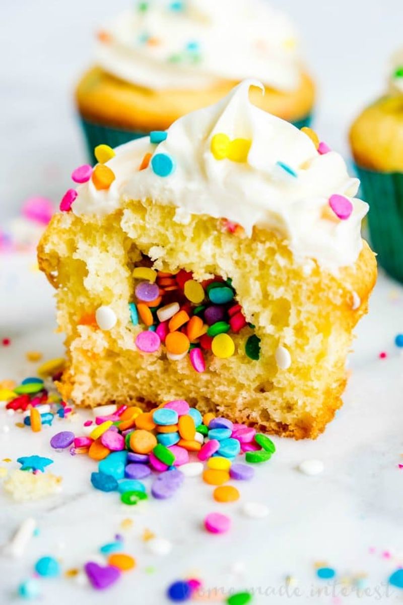 Stuffed Vanilla Cupcakes