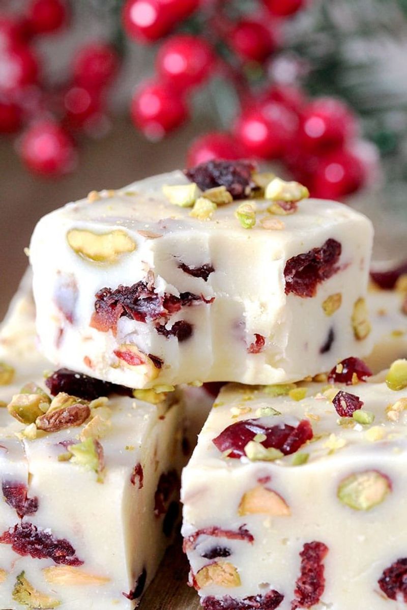 Cranberry Pistachio Fudge