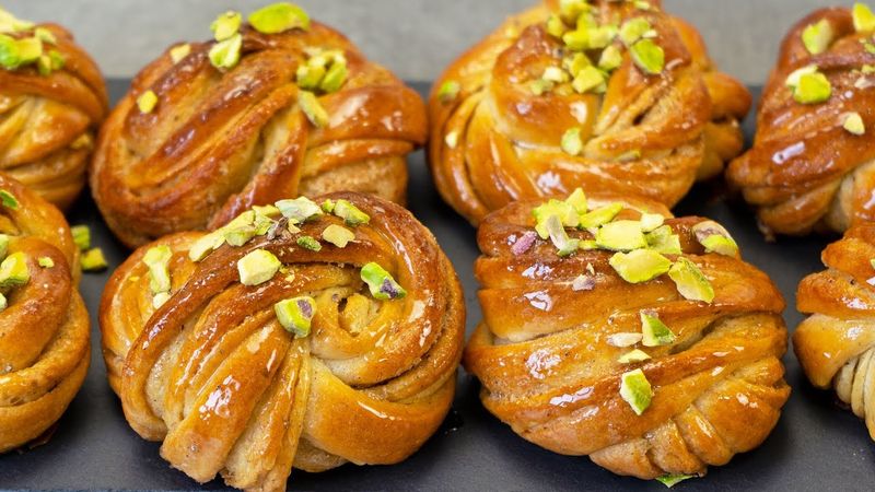 Swedish Cardamom Pistachio Buns