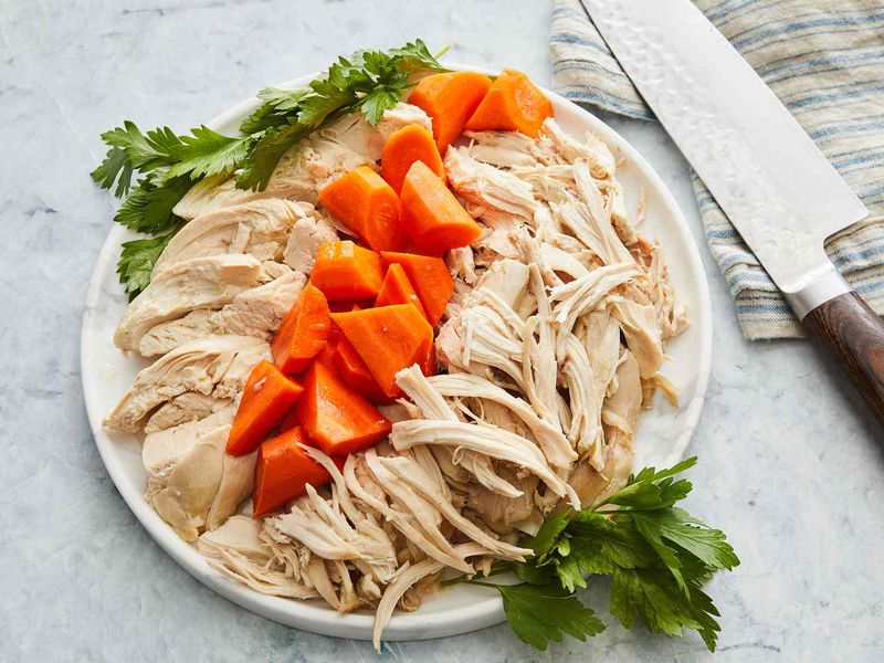 Boiled Chicken with Steamed Veggies
