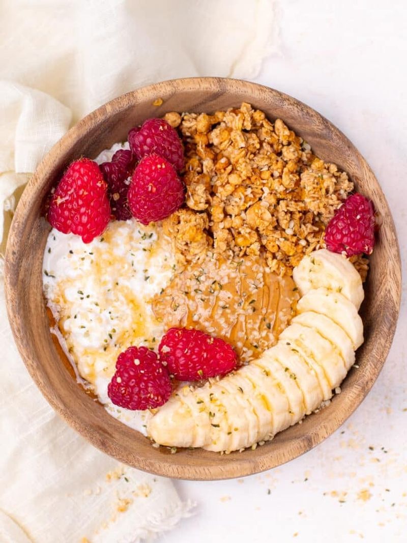 Cottage Cheese Bowl with Pineapple and Flaxseed