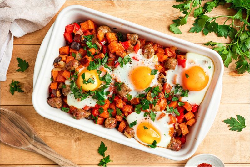 Sweet Potato and Egg Hash