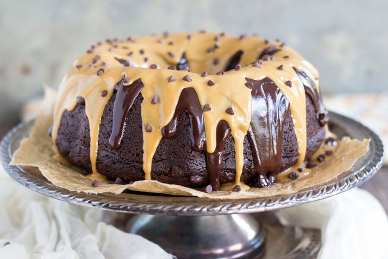 Chocolate Peanut Butter Bundt Cake