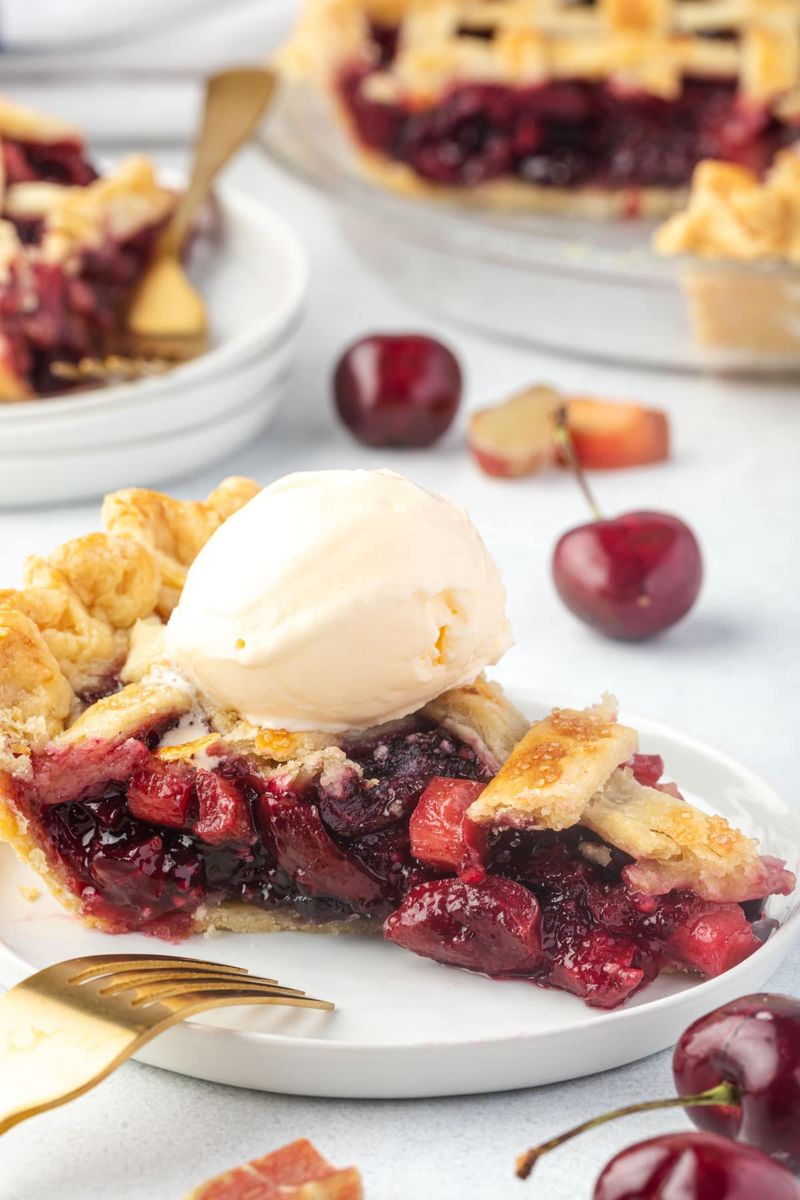Cherry Rhubarb Pie