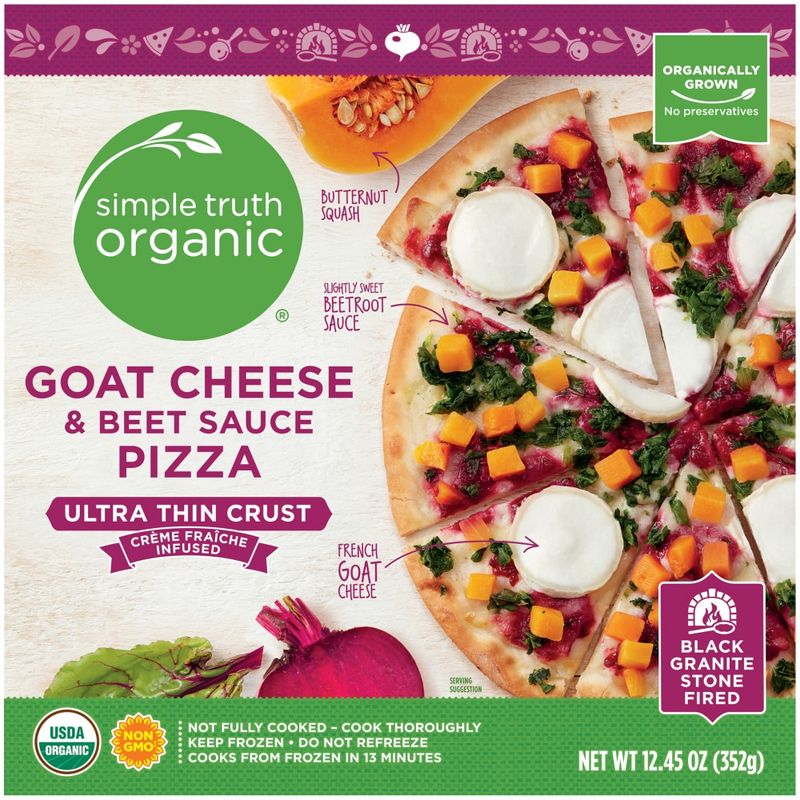 Simple Truth Organic Goat Cheese & Beet Sauce Ultra-Thin Crust Pizza - Experimental Failure