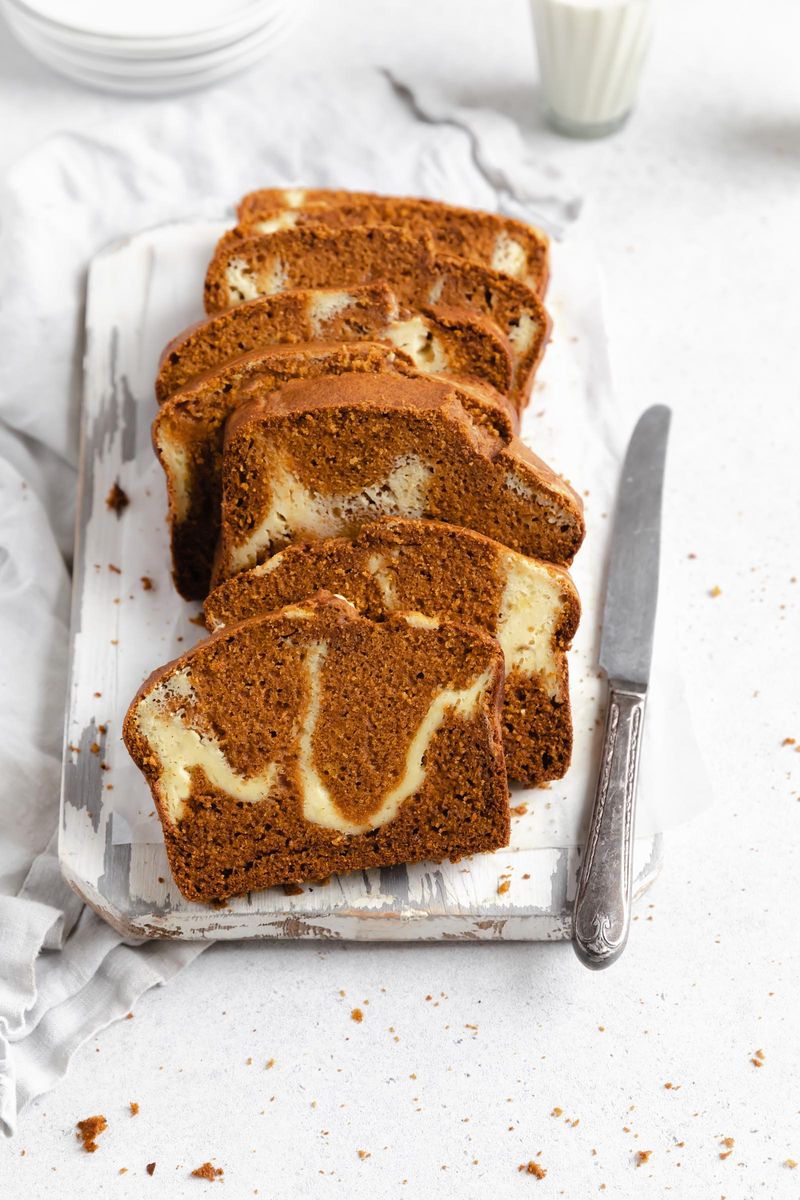 Cream Cheese-Swirled Pumpkin Bread