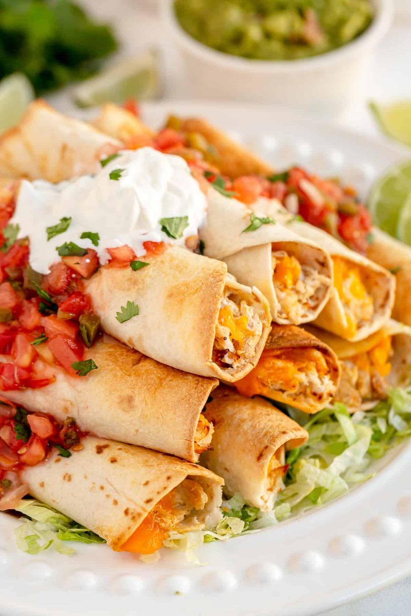 Crunchy Air Fryer Chicken Taquitos
