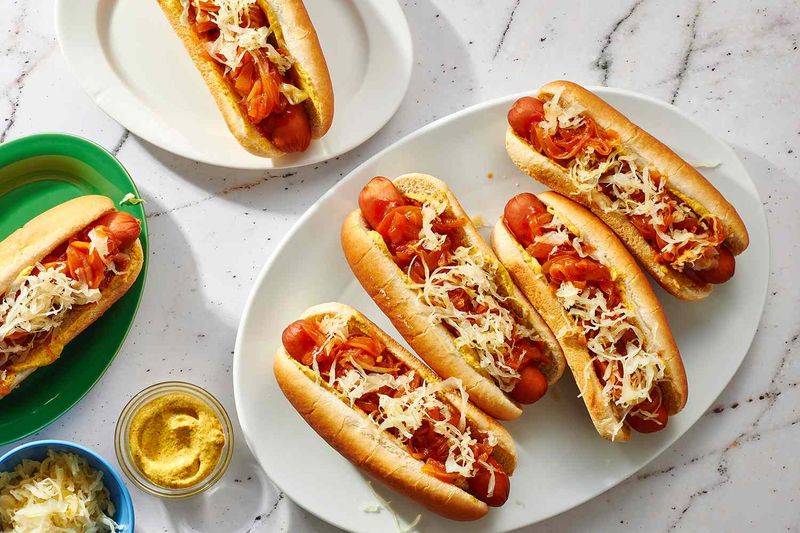 Classic Hot Dogs with Sauerkraut