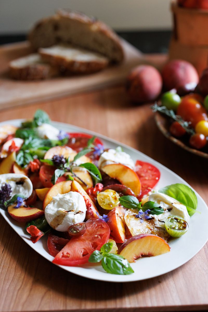 Peach and Heirloom Tomato Salad