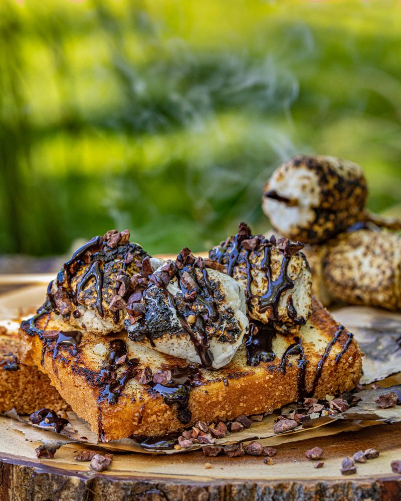 BBQ Chocolate-Marshmallow Pound Cake