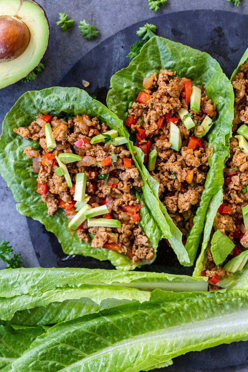 Spicy Turkey Lettuce Wraps