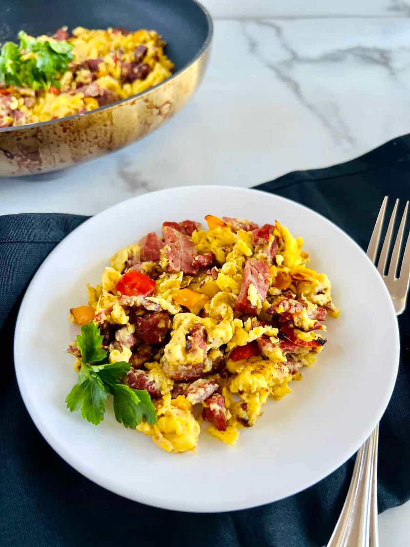 Corned Beef and Egg Scramble