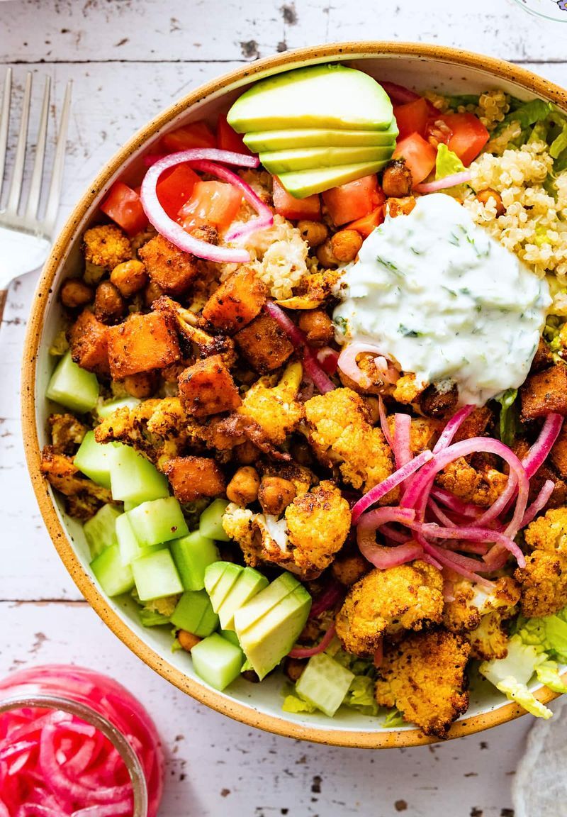 Sweet Potato Cauliflower Quinoa Bowls