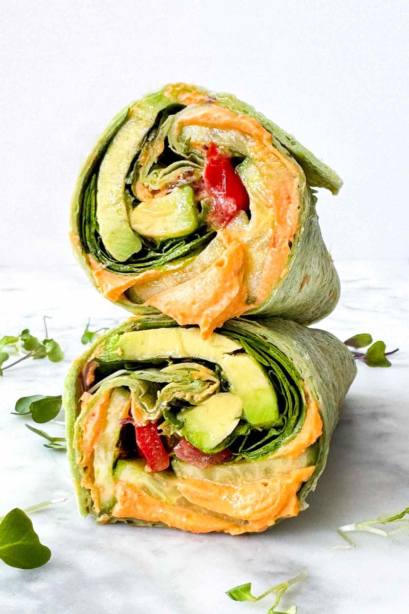 Veggie and Hummus Wraps