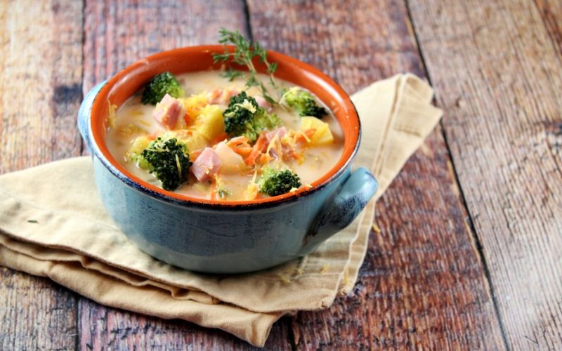 Slow Cooker Ham & Potato Chowder