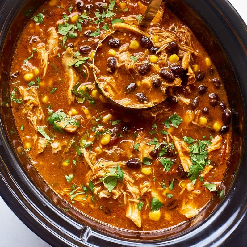 Slow Cooker Chicken Enchilada Soup