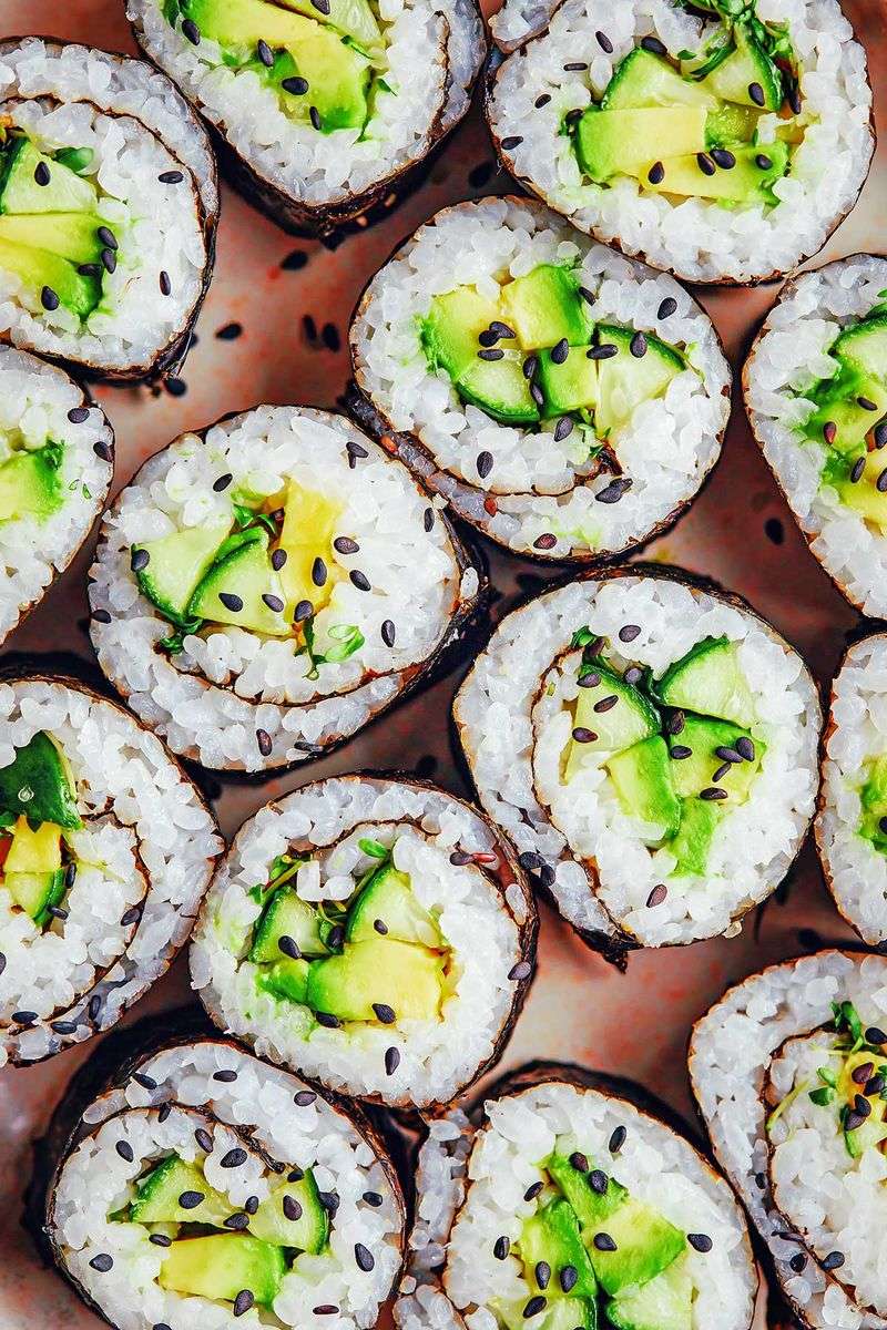 Refreshing Cucumber Avocado Sushi