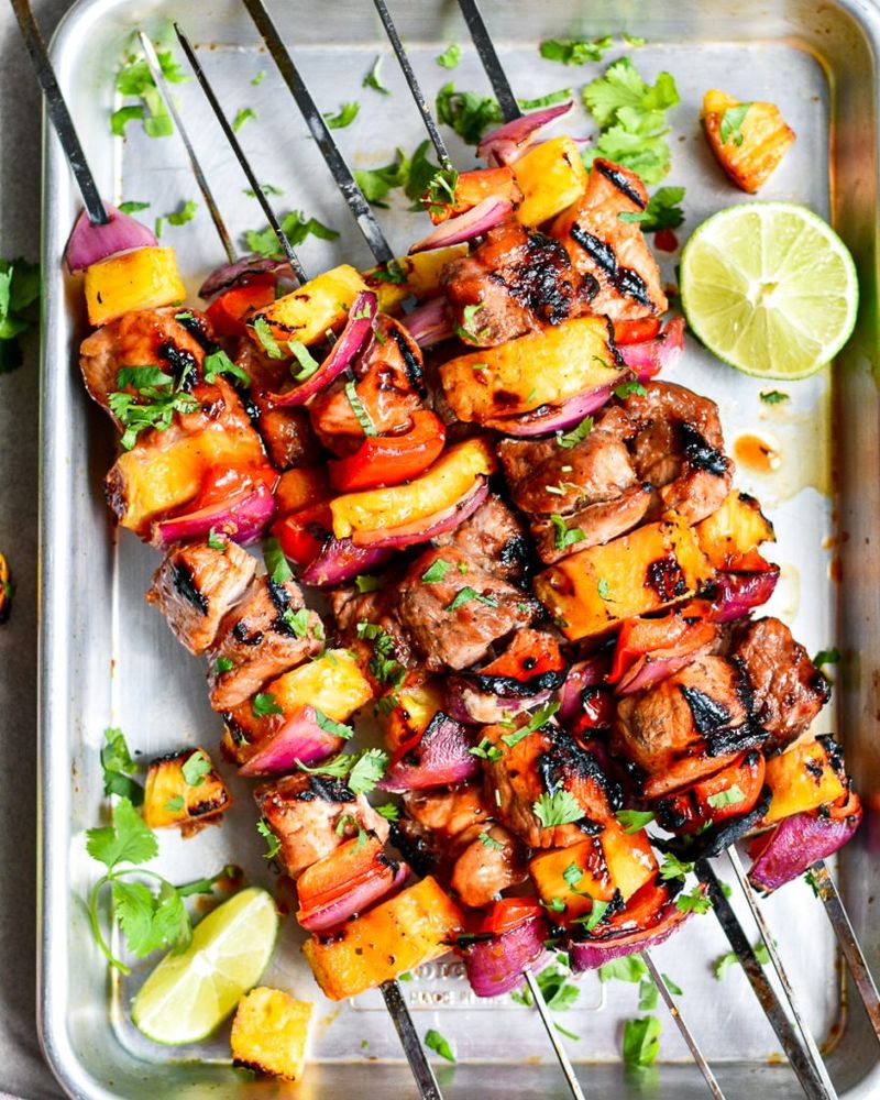 Hawaiian Pork and Pineapple Kabobs
