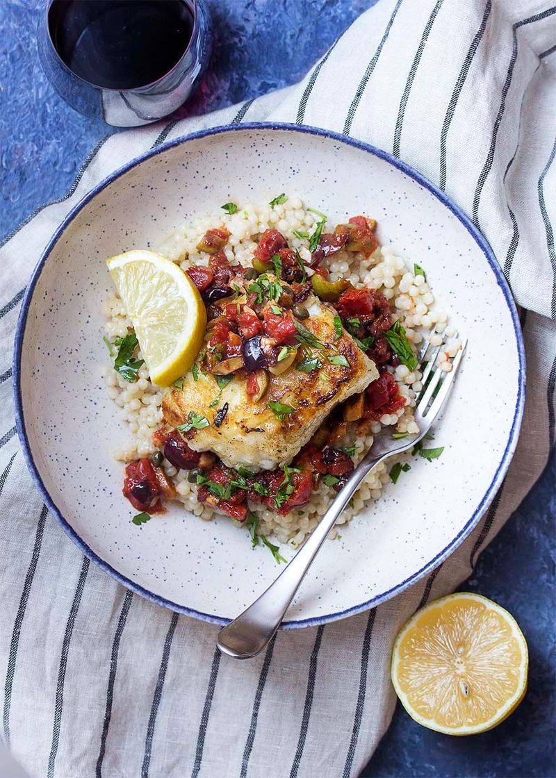Mediterranean Baked Cod with Tomatoes and Olives