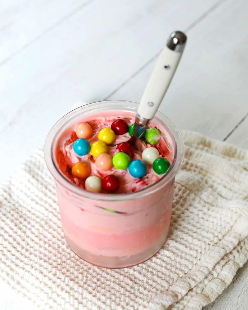 Bubble Gum Ice Cream With Actual Gumballs