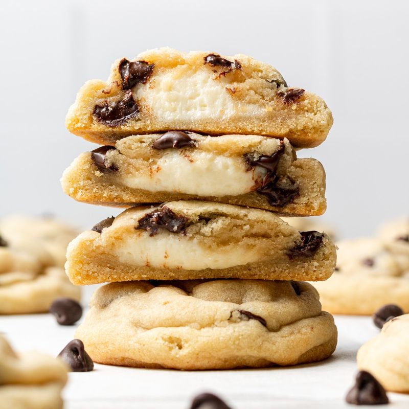 Cream Cheese-Stuffed Chocolate Chip Cookies