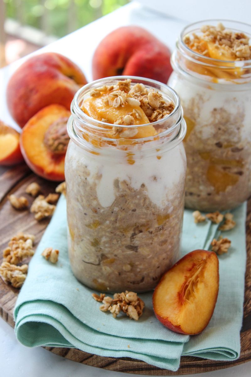 Peach Crisp Overnight Oats
