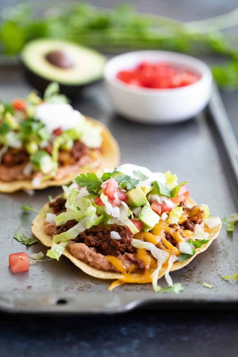 Crunchy Beef Tostadas